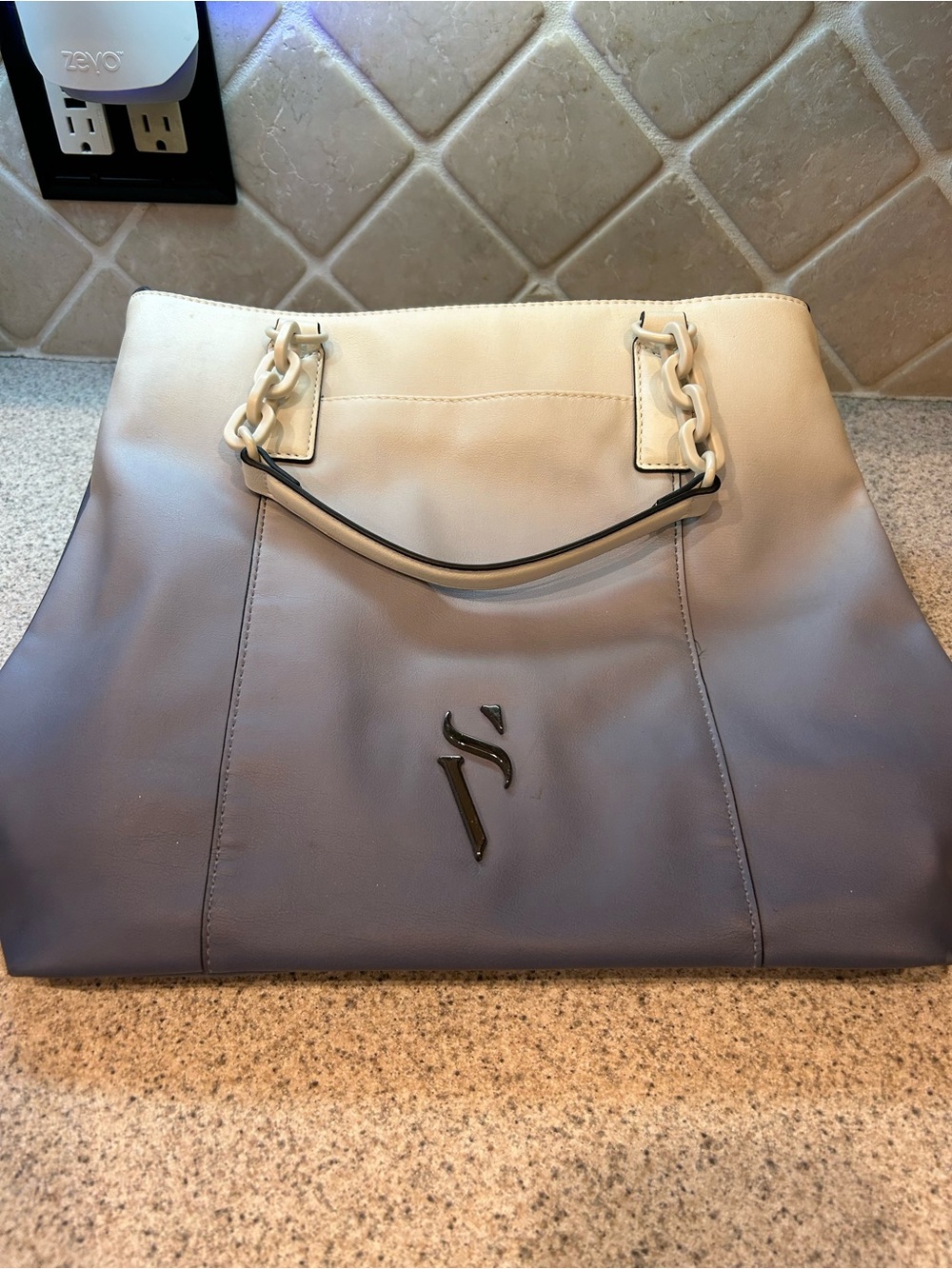 Vera Wang Cream to Blue Ombre Chain-Handle Tote